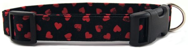 Black Hearts Dog Collar (Option: Small)
