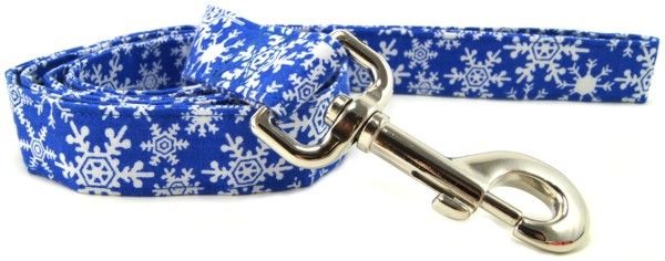 Blue Snowflakes Dog Leash (Option: Large)
