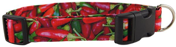 Chili Peppers Dog Collar (Option: Medium)
