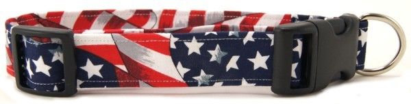 Flag (Stars & Stripes) Dog Collar (Option: Small)