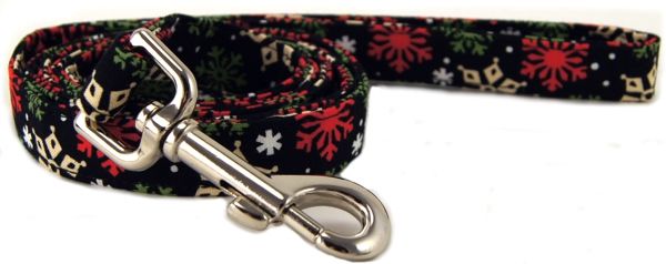 Peppermint Snowflakes Dog Leash (Option: Large)