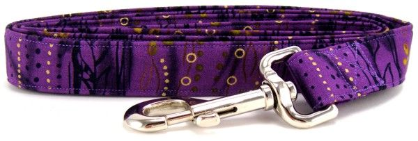 Purple Stripe Batik Dog Leash (Option: Large)