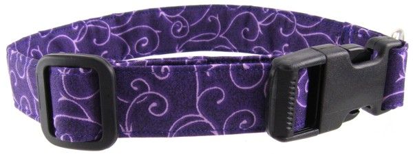 Purple Swirl Dog Collar (Option: Small)