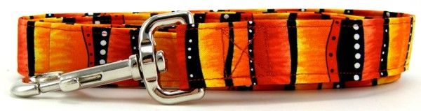 Red Hot Stripes Dog Leash (Option: Large)