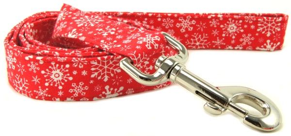 Red Snowflakes Dog Leash (Option: Large)