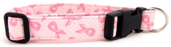 Tossed Pink Ribbon Dog Leash (Option: X-Small)
