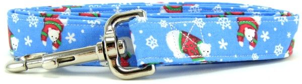 Polar Bears on Blue Dog Leash